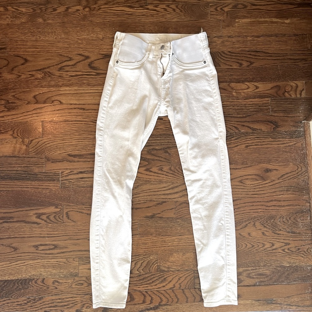 7 Seven for All Mankind Maternity white skinny jeans size 26 - elastic waistband